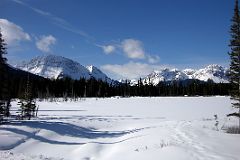 10 Spray Lake, Mount Shark, Mount Morrison and Mount Turner From Highway 742 Smith-Dorrien Spray Trail In Kananaskis In Winter
